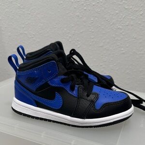 Nike Kids Black and Blue Sneakers - Toddler Boy or Girl Nike Jordans